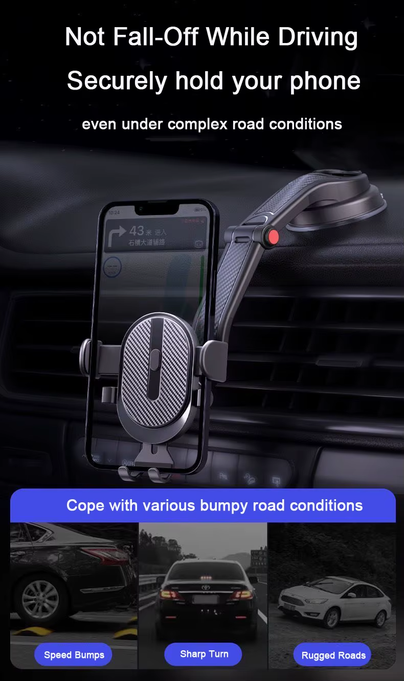 Car Phone Holder, Universal Car Phone Mount for Dashboard, 360° Rotatable Phone Holder for Car for All Smartphones