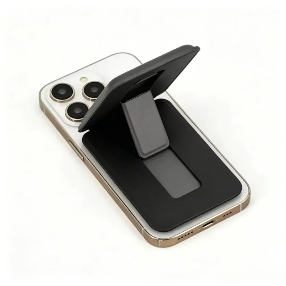 2-in-1 Magnetic Card Holder Stand Leather Foldable Wallet Phone Bracket For Magsafe iPhone 12-17 Pro Max Card Storage Daily Use