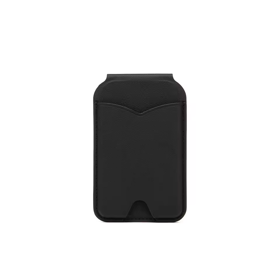 INEYES New Magnetic Wallet Stand with Mirror Compatible with Magsafe Adjustable Kickstand PU Leather Card Holder Phone Holder
