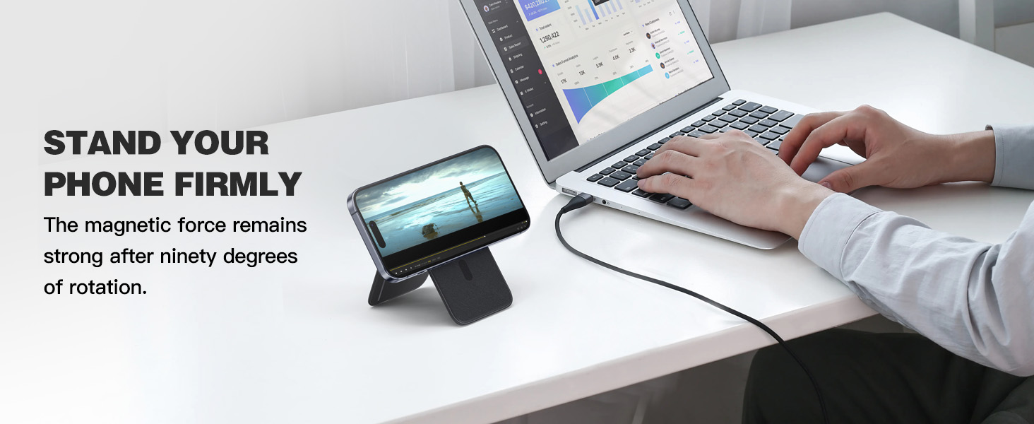 GITFOS Magnetic Wallet Phone Stand for IPhone17 16 15 14 Lightweight MagSafe Phone Card Stand Leather Magnetic Card Holder