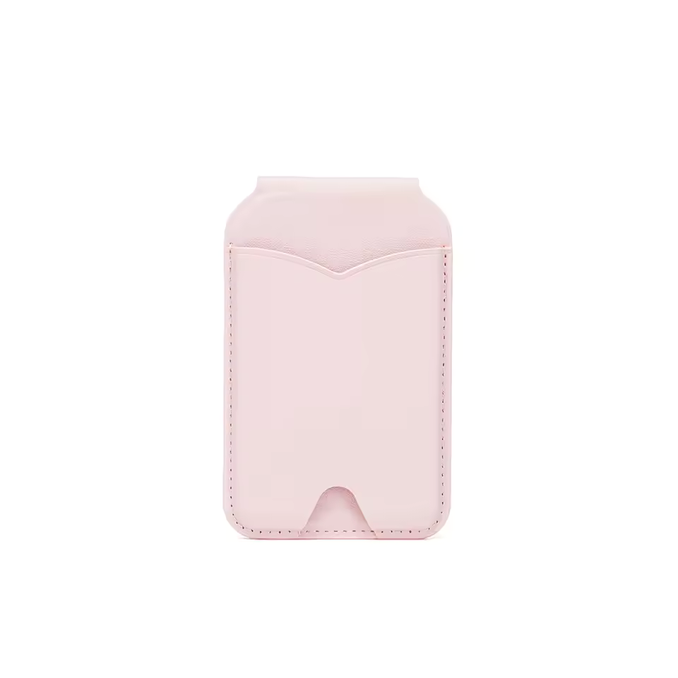 INEYES New Magnetic Wallet Stand with Mirror Compatible with Magsafe Adjustable Kickstand PU Leather Card Holder Phone Holder