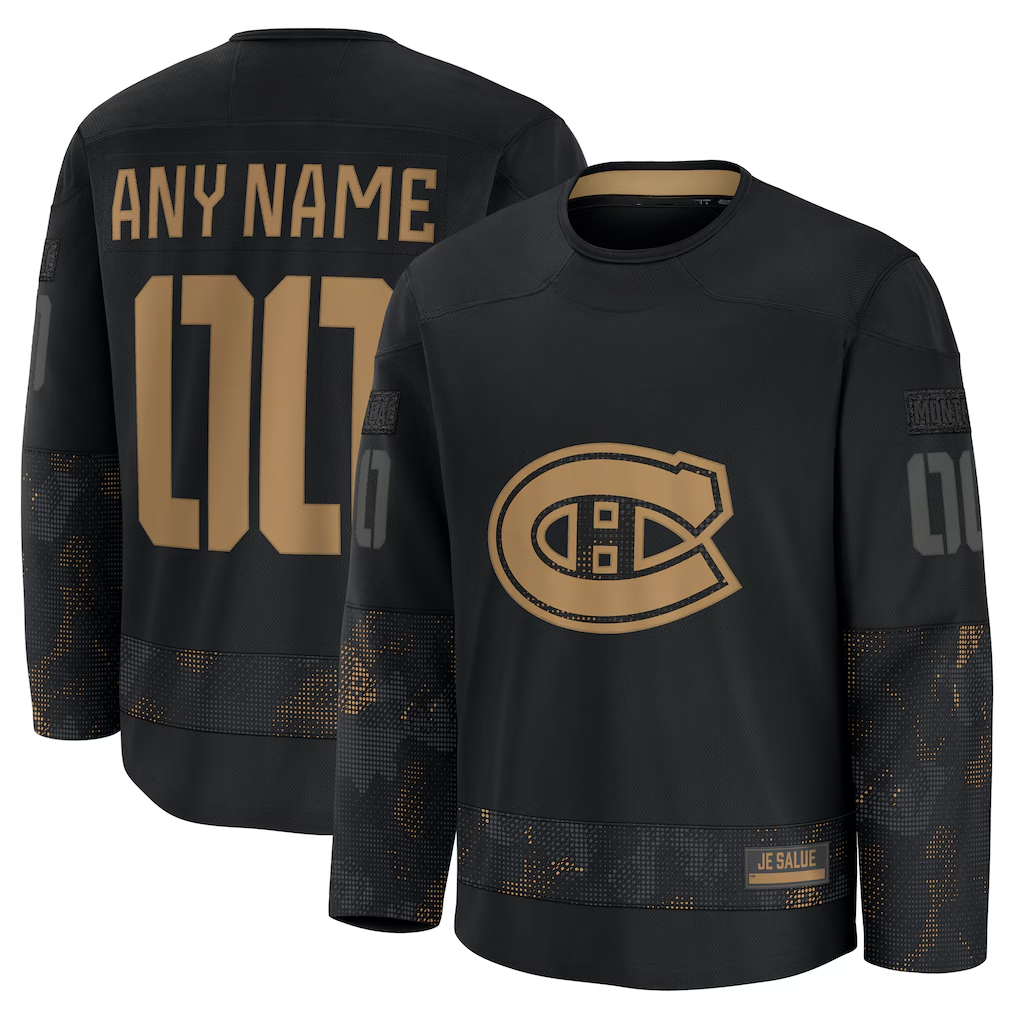 My Store Cheap M.Canadiens Black 2024 Military Appreciation Practice Jerseys