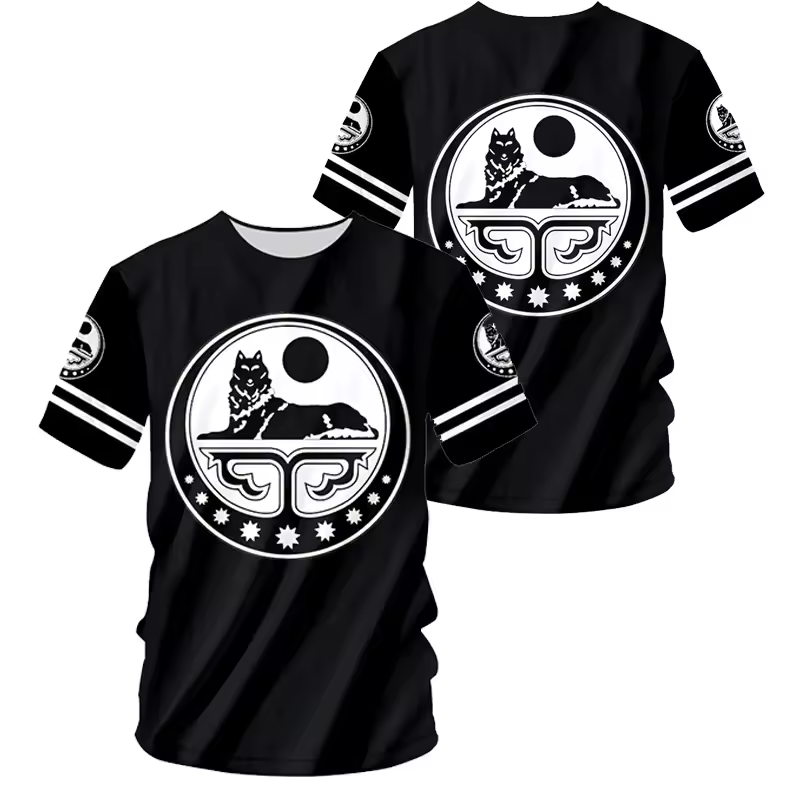 Chechnya Emblem T-Shirt Men Women Chechen Heritage Graphic Tee Summer outdoor sports casual fashionable street clothing