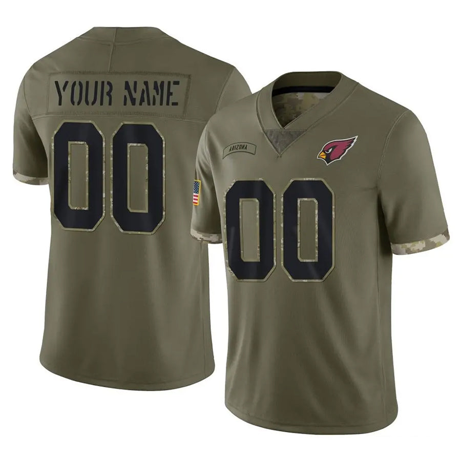 My Store Custom A.Cardinals Olive Salute To Service Limited Game Stitched Jerseys