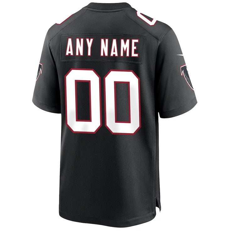 My Store Custom A.Falcons Black Throwback Game Stitched Jerseys