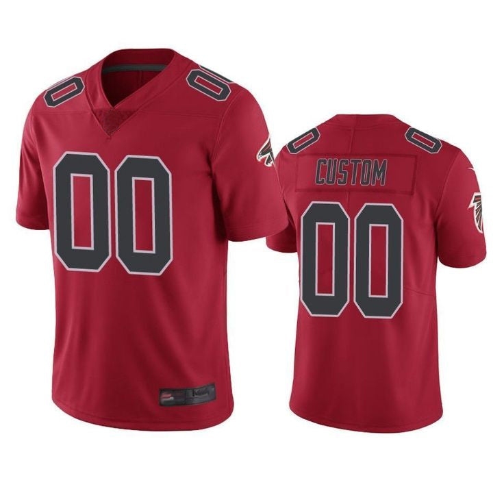 My Store Custom A.Falcons Red Color Rush Limited Stitched Jerseys