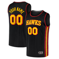 My Store Custom A.Hawks Black Fast Break Replica Jerseys - Statement Edition
