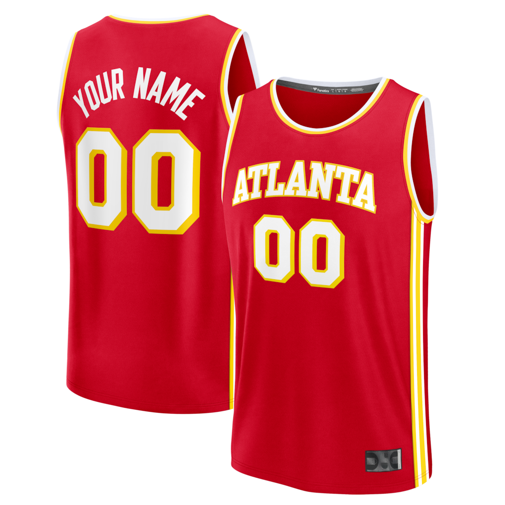 My Store Custom A.Hawks Red Fast Break Jerseys - Icon Edition