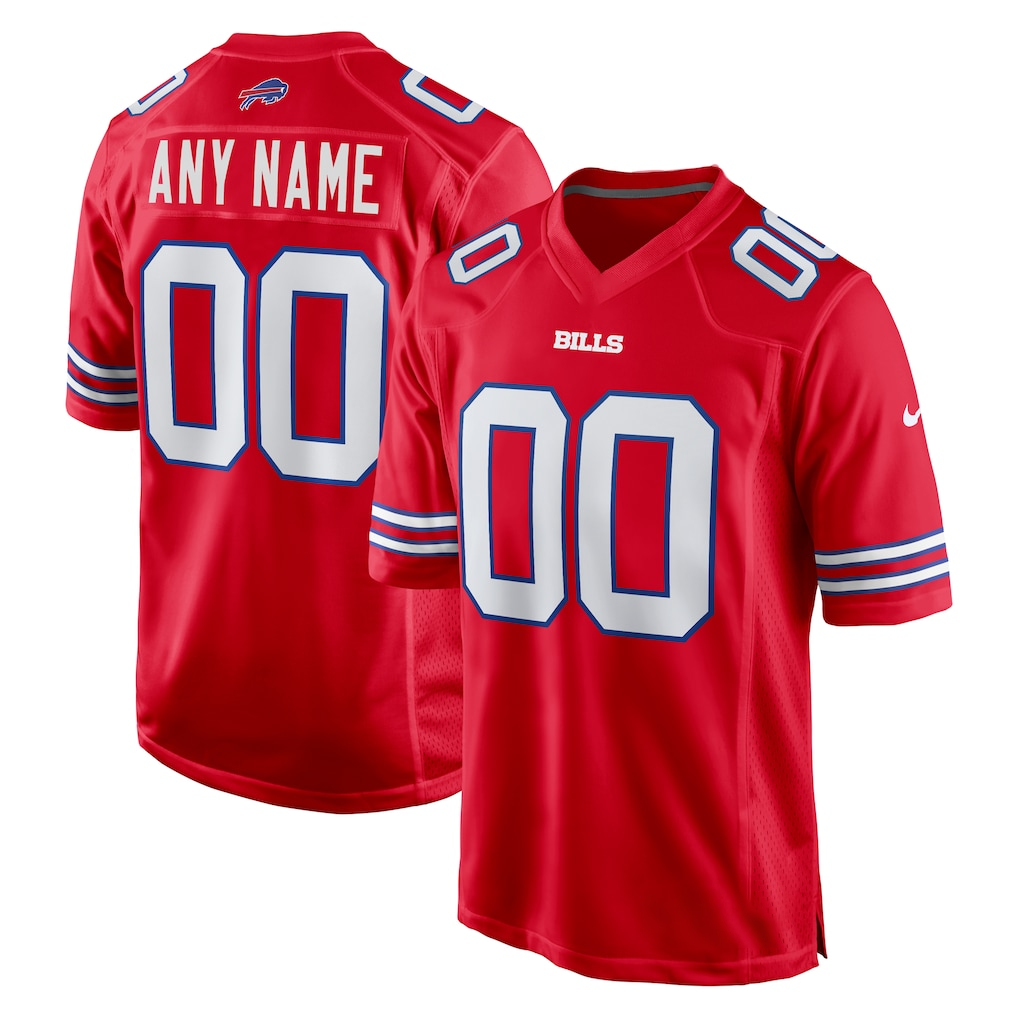 My Store Custom B.Bills Red Alternate Game Stitched Jerseys