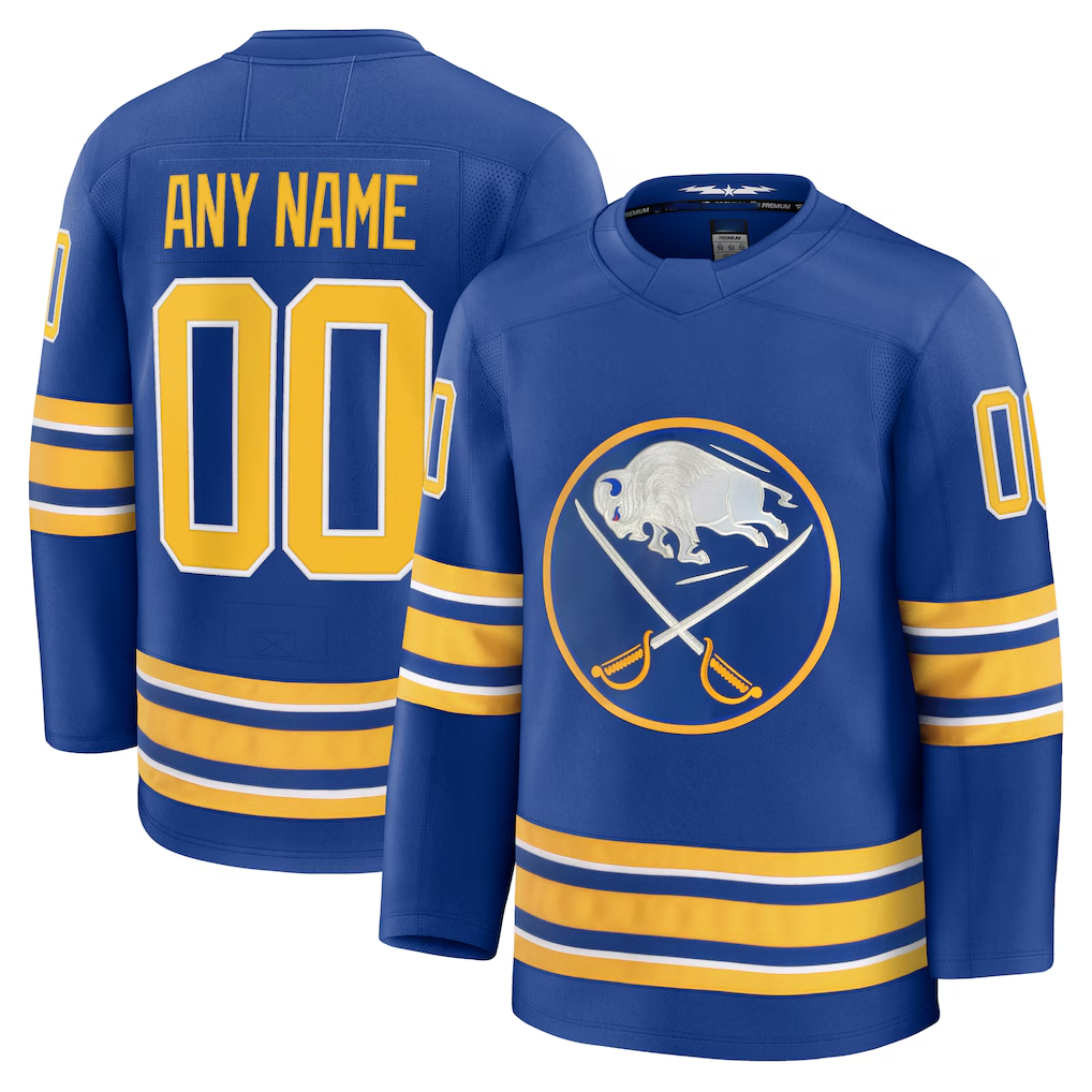 My Store Custom B.Sabres Royal Home Premium Stitched Jerseys