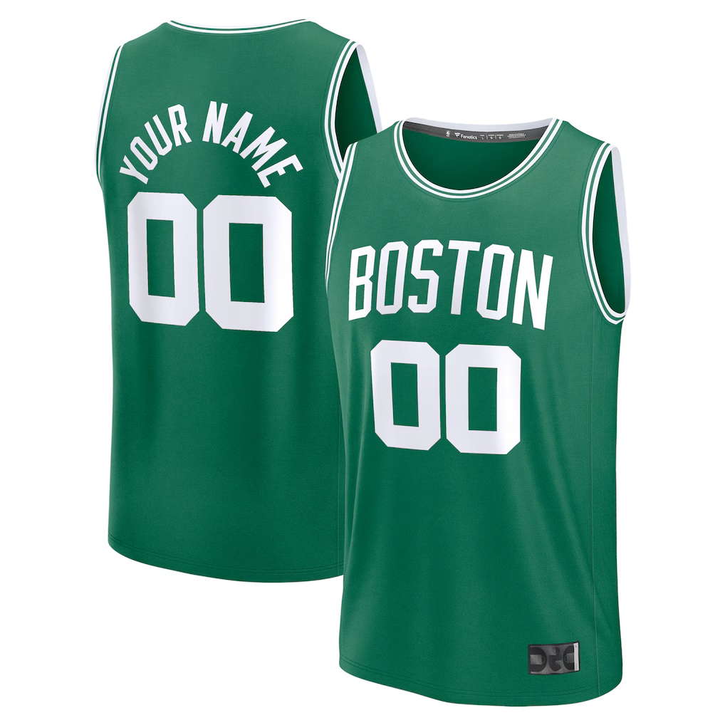 My Store Custom B.Celtics Kelly Green Fast Break Jerseys - Icon Edition