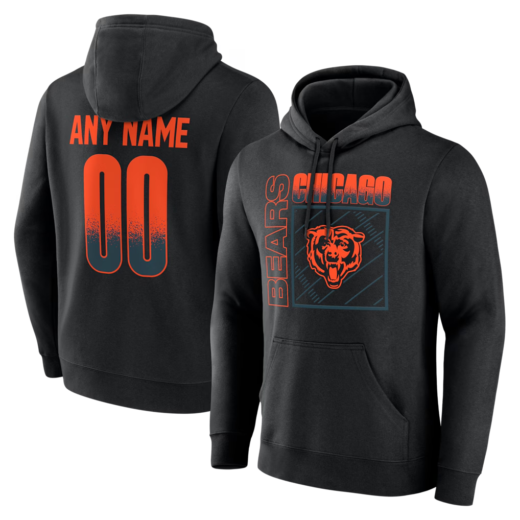 My Store Custom C.Bears Black Home Field Pop Personalized Name Number Hoodie Stitched Jerseys