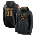 My Store Custom C.Bears Black Salute to Service Pullover Hoodies Limited Any Name & Numbers Stitched Jerseys