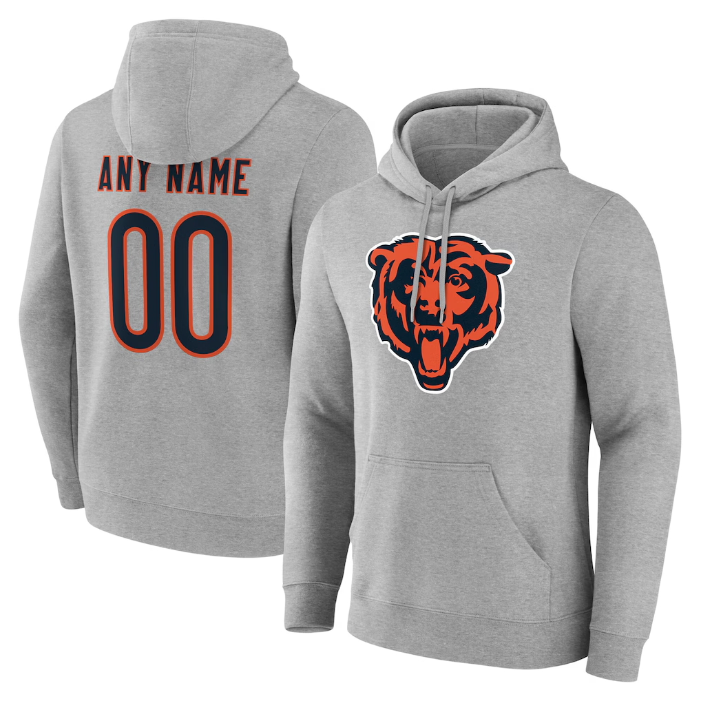 My Store Custom C.Bears Gray Team Authentic Personalized Name & Number Hoodie Stitched Jerseys