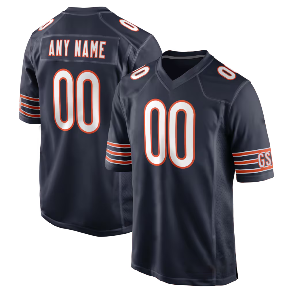 My Store Custom C.Bears Navy Custom Game Stitched Jerseys