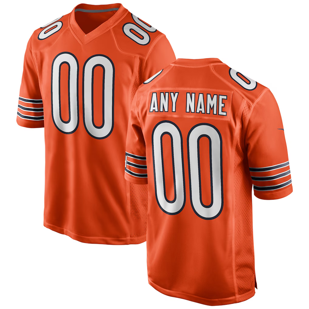 My Store Custom C.Bears Orange Alternate Custom Game Stitched Jerseys