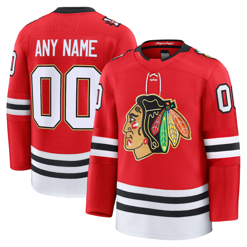 My Store Custom C.Blackhawks Red Centennial Premium Jerseys
