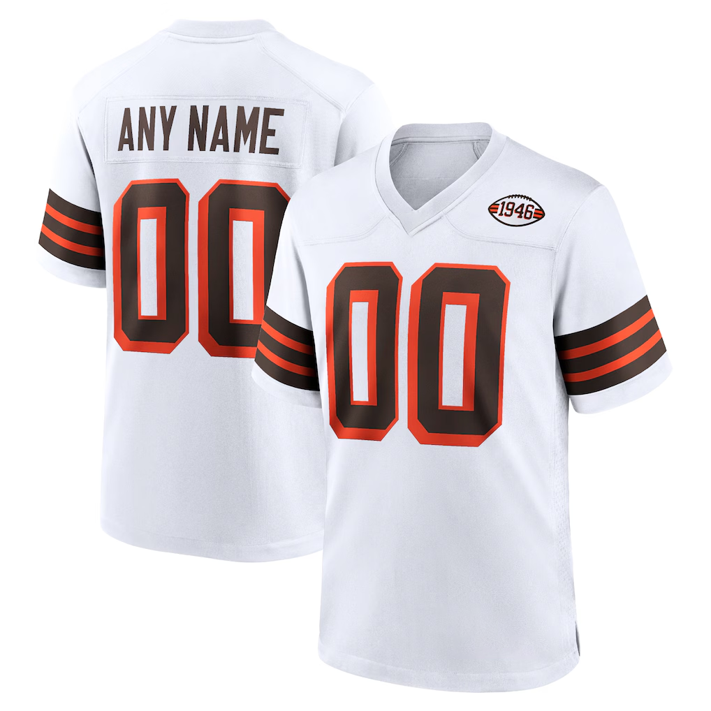 My Store Custom C.Browns White 1946 Collection Alternate Stitched Jerseys