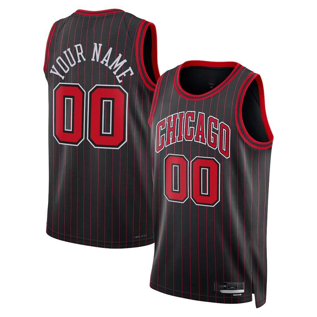 My Store Custom C.Bulls Black Swingman Jerseys - Statement Edition