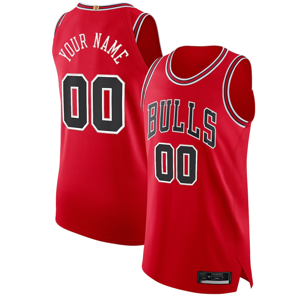 My Store Custom C.Bulls Red Authentic Jerseys - Icon Edition