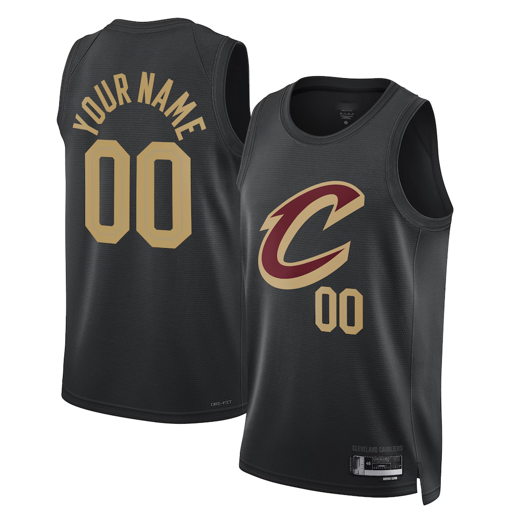 My Store Custom C.Cavaliers Black 202223 Swingman Jerseys - Statement Edition