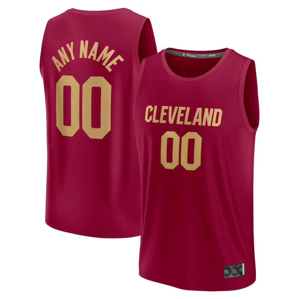 My Store Custom C.Cavaliers  Wine Fast Break Jerseys - Icon Edition
