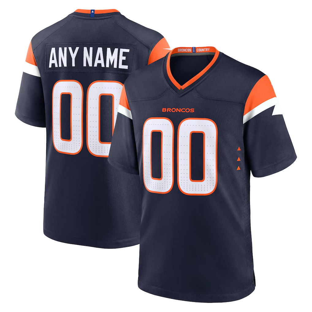 My Store Custom D.Broncos Navy Alternate Mile High Collection Game Stitched Jerseys