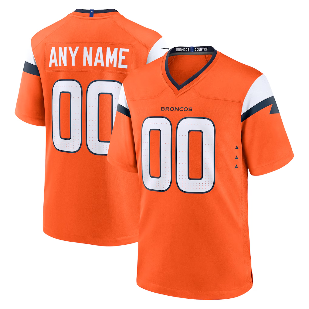 My Store Custom D.Broncos Orange Team Game Stitched Jerseys