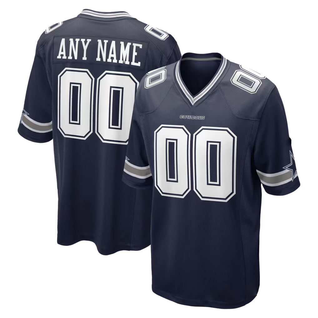 My Store Custom D.Cowboys Navy Game Stitched Jerseys