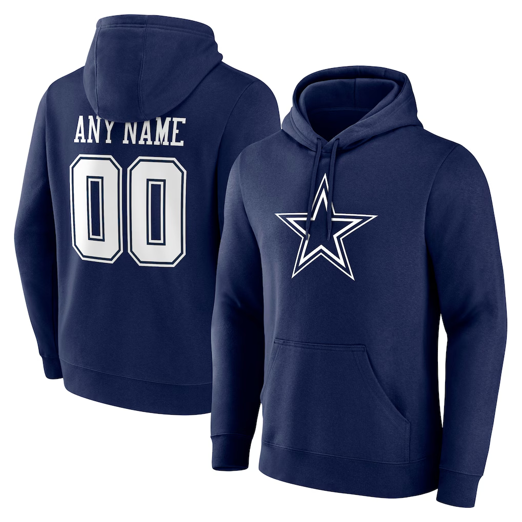 My Store Custom D.Cowboys Navy Team Authentic Personalized Name & Number Hoodie Stitched Jerseys