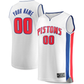My Store Custom D.Pistons White Fast Break Replica Jerseys - Association Edition