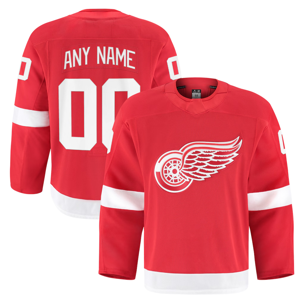 My Store Custom DR.Wings Red Home Authentic Pro Jerseys