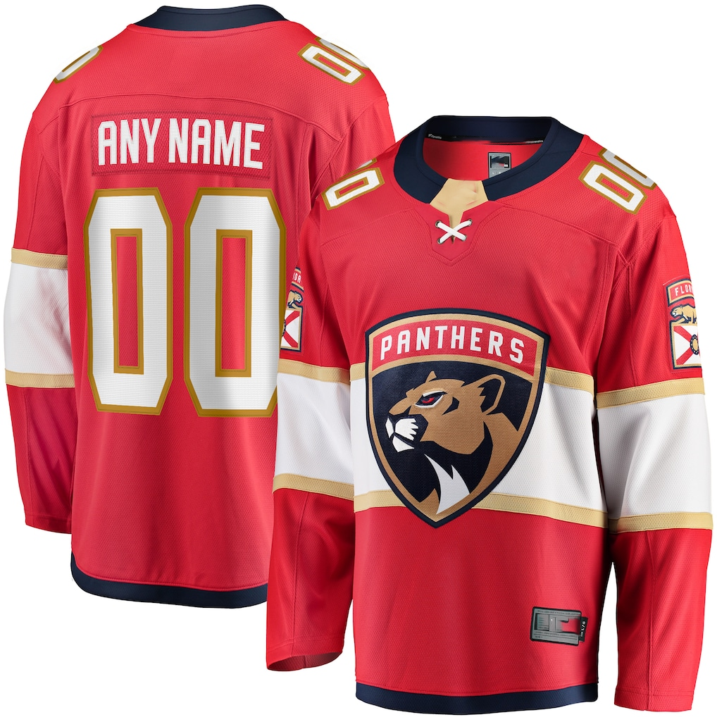 My Store Custom F.Panthers Red Home Breakaway Jerseys