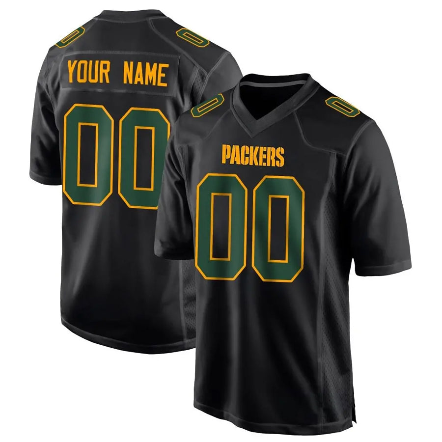 My Store Custom GB.Packers Black Fashion Game Stitched Jerseys