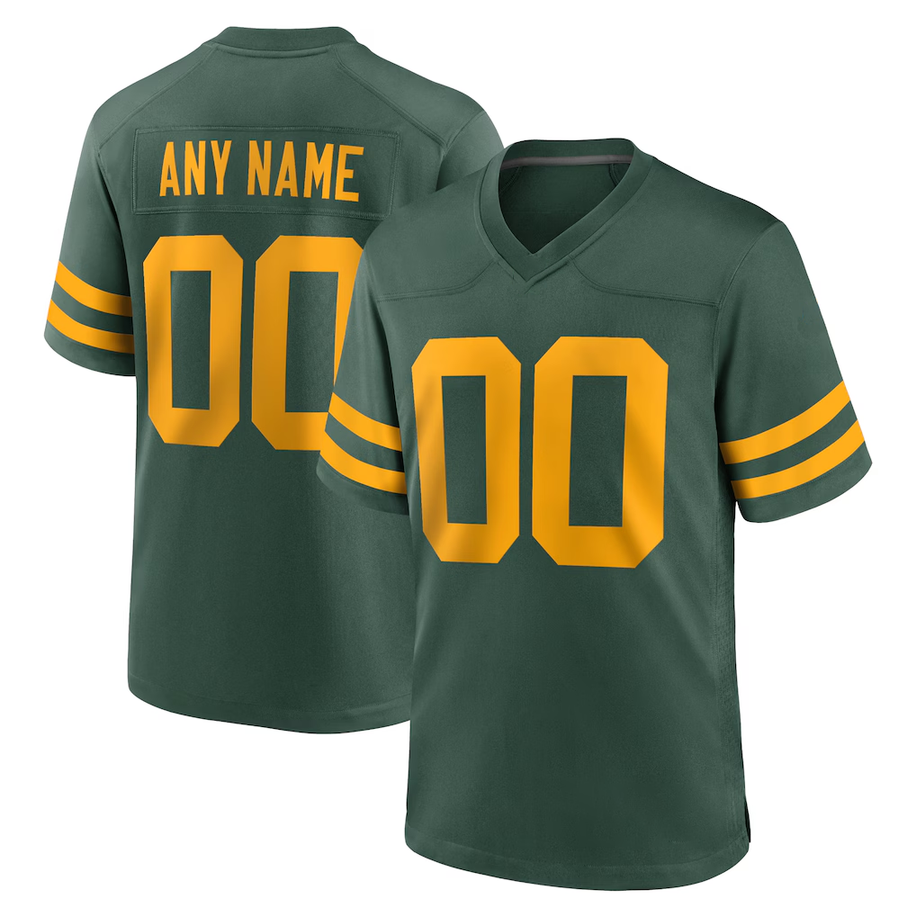 My Store Custom GB.Packers Green Alternate Stitched Jerseys