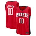 My Store Custom H.Rockets Red Fast Break Stitched Jerseys- Icon Edition
