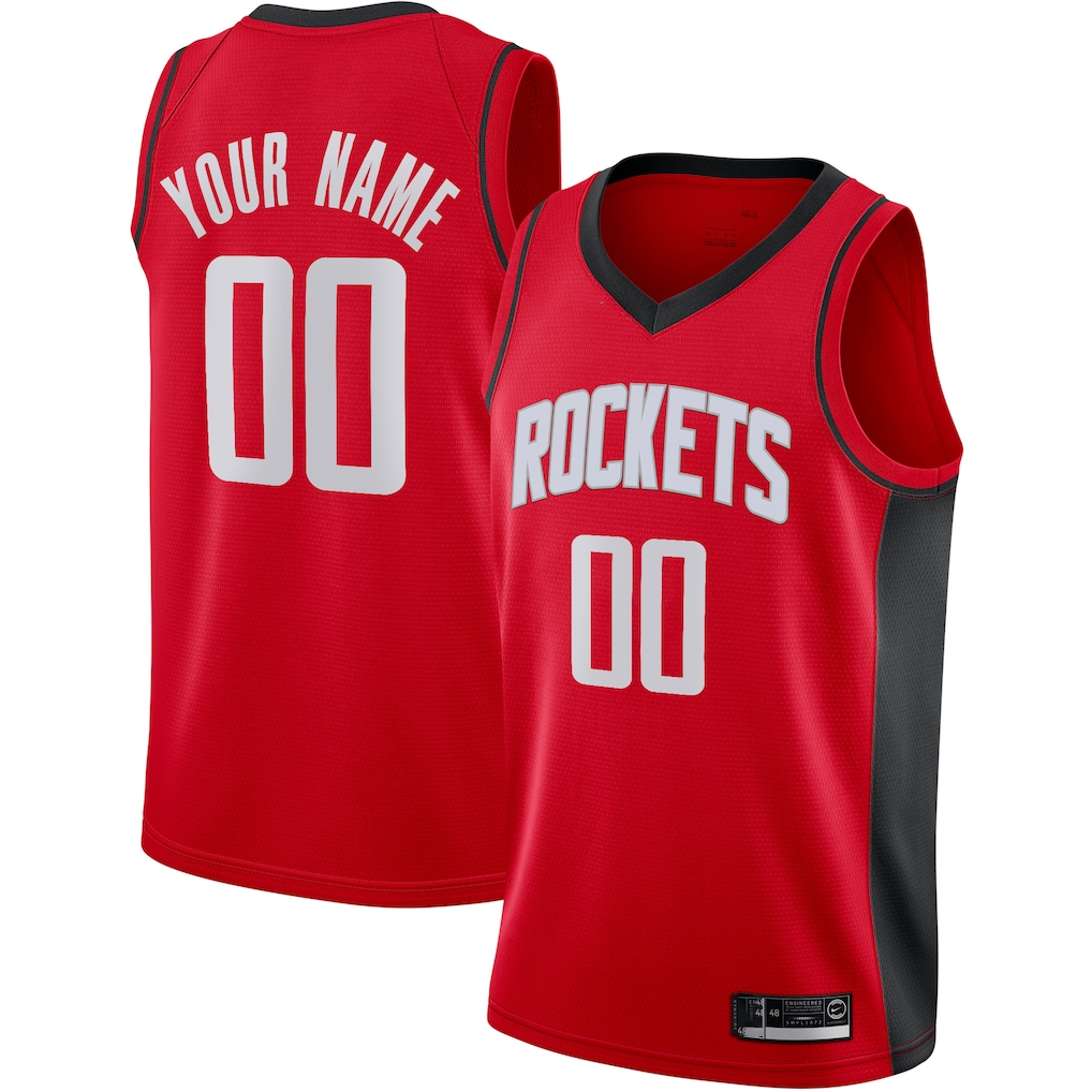 My Store Custom H.Rockets Red Swingman Stitched Jerseys- Icon Edition