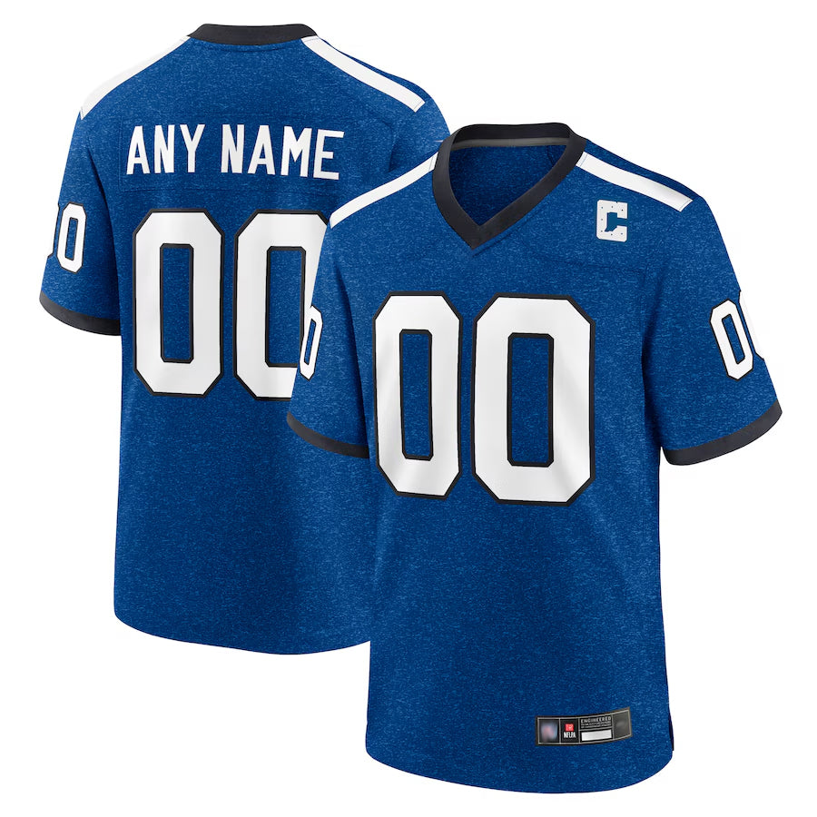 My Store Custom IN.Colts Blue Indiana Nights Replica Game Stitched Jerseys