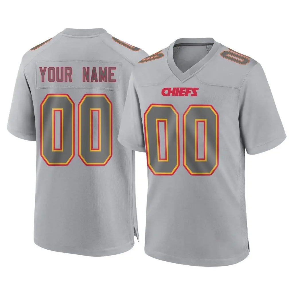 My Store Custom KC.Chiefs Gray Atmosphere Fashion Game Any Name & Numbers Stitched Jerseys