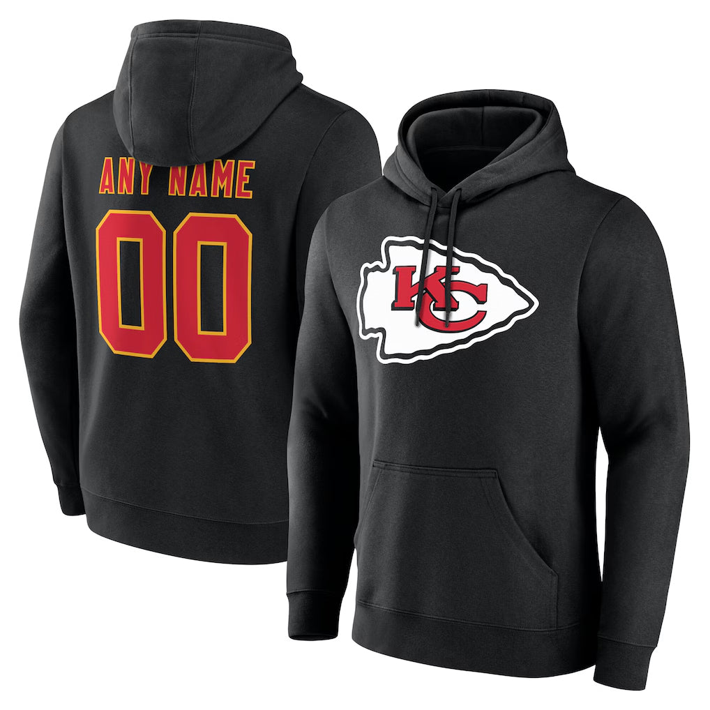My Store Custom KC.Chiefs Gray LoGo Pullover Hoodies Limited Any Name & Numbers Stitched Jerseys