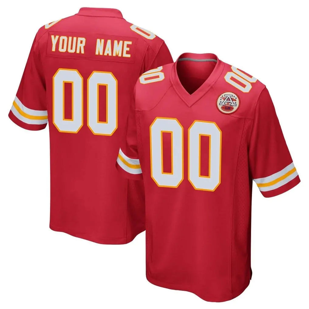 My Store Custom KC.Chiefs Red Home Game Any Name & Numbers Stitched Jerseys