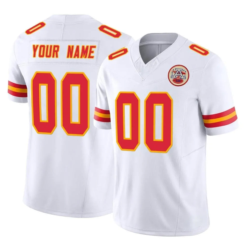 My Store Custom KC.Chiefs White Limited Vapor F.U.S.E. Home Game Any Name & Numbers Stitched Jerseys