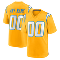 My Store Custom LA.Chargers Gold Alternate Charger Power Game Stitched Jerseys