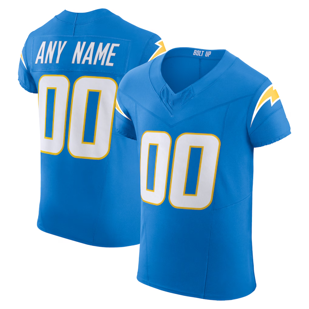 My Store Custom LA.Chargers Powder Blue Vapor F.U.S.E. Elite Stitched Jerseys