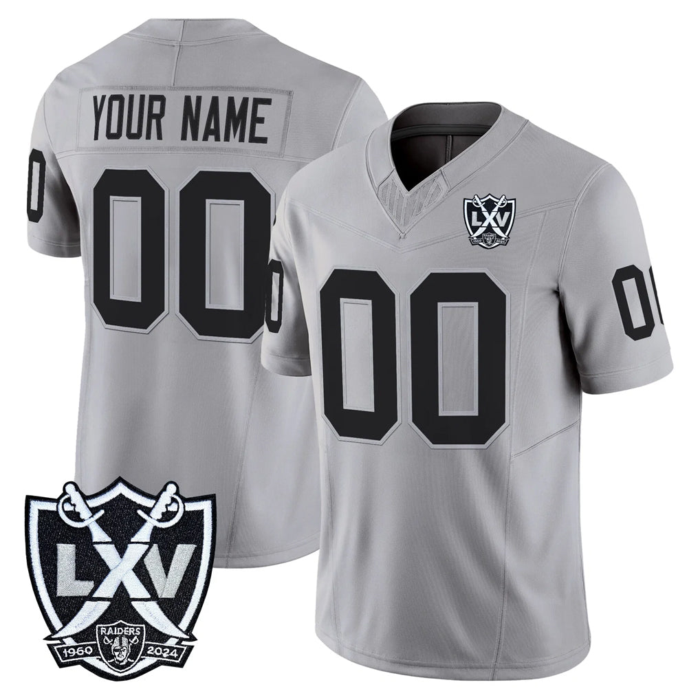 My Store Custom LV.Raiders Gray 2026 Vapor Limited Home Game Any Name & Numbers Stitched Jerseys