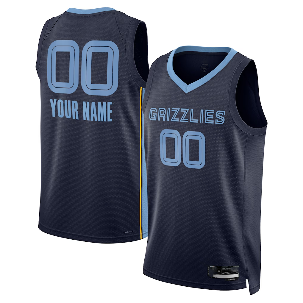 My Store Custom M.Grizzlies Navy Swingman Stitched Jerseys- Icon Edition