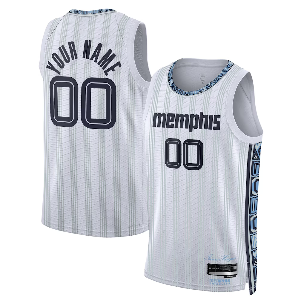 My Store Custom M.Grizzlies White 202526 City Edition Swingman Stitched Jerseys