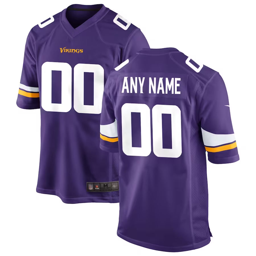 My Store Custom MN.Vikings Purple Game Home Stitched Jerseys