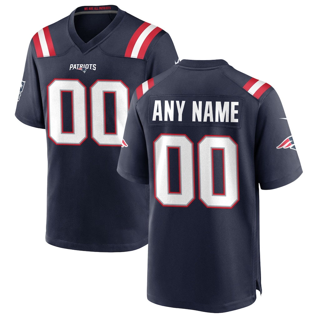 My Store Custom NE.Patriots Navy Game Stitched Jerseys