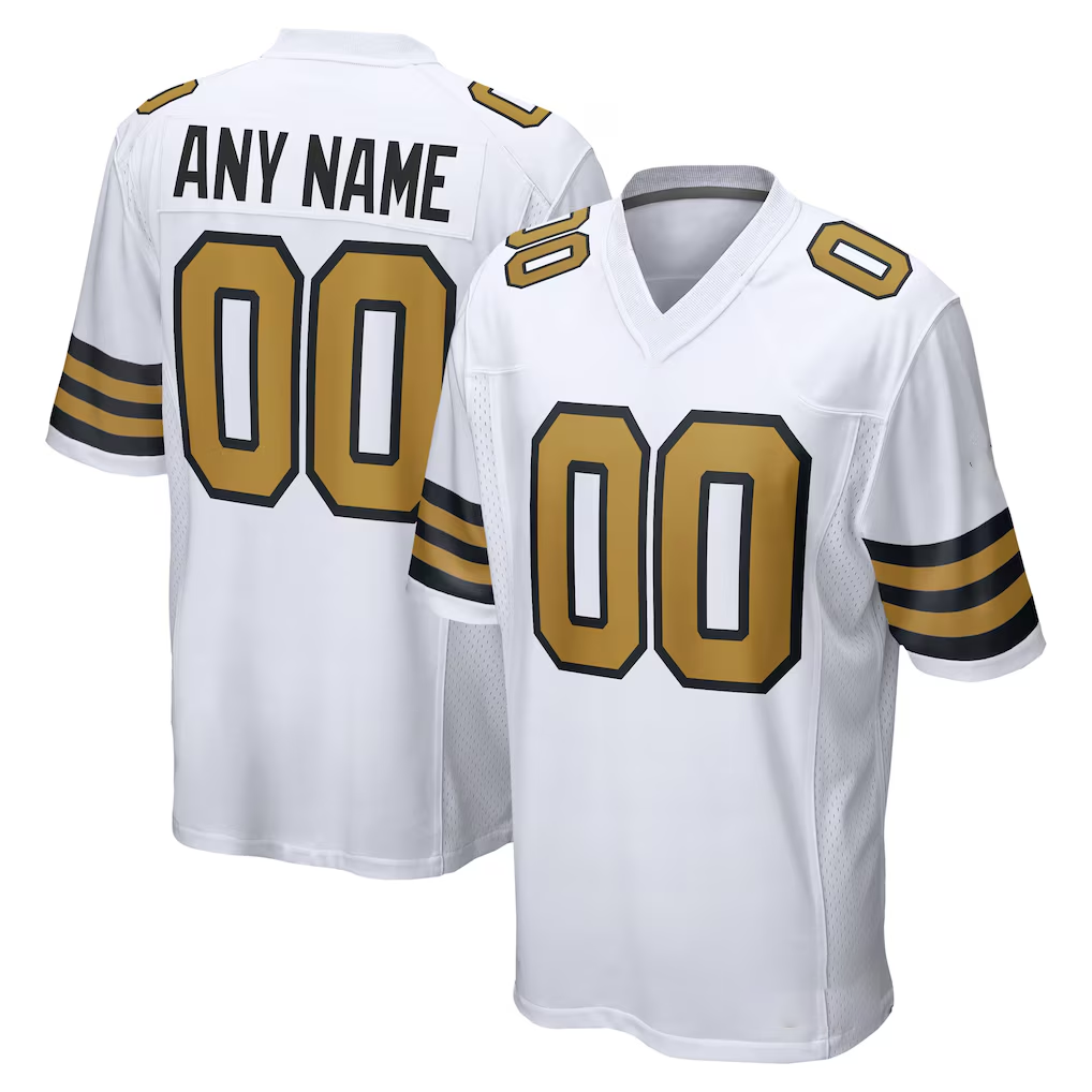 My Store Custom NO.Saints White Alternate Stitched Jerseys